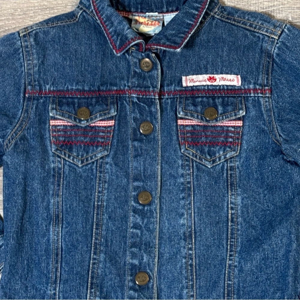 Vintage Minnie Mouse Denim Jacket embroidered – 90s Disney Jean Jacket 4T - Picture 2 of 7
